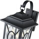 Allbert 3 Light 20.33 inch Powder Coated Black Outdoor Wall Sconce